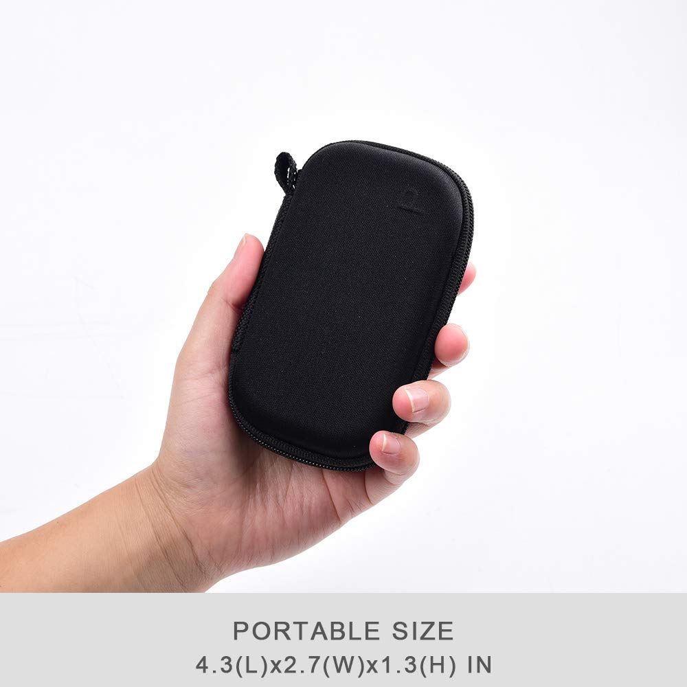 Hand holding the compact black for SanDisk SSD travel case