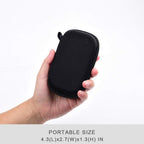 Hand holding the compact black for SanDisk SSD travel case