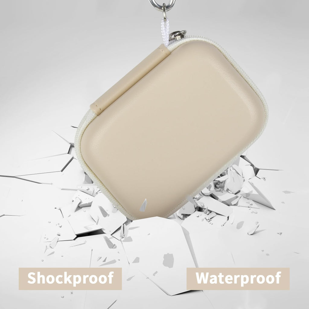 Ivory for Crucial SSD case demonstrating shockproof and water-resistant protection