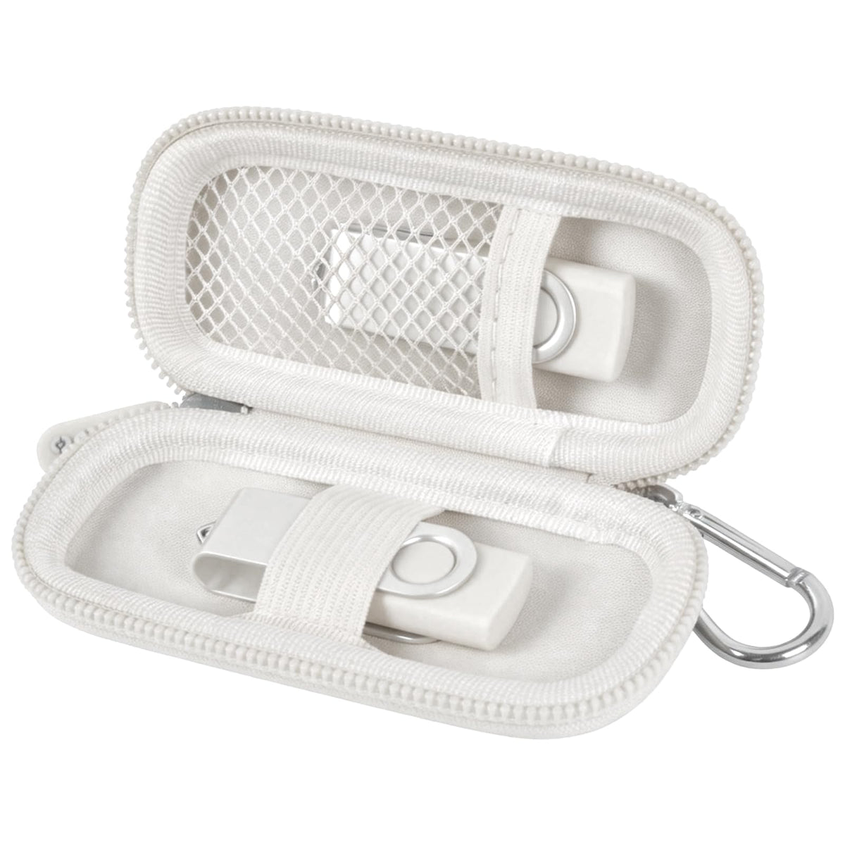 USB Flash Drive & SD Card Organizer | ALKOO – White – protective case product view