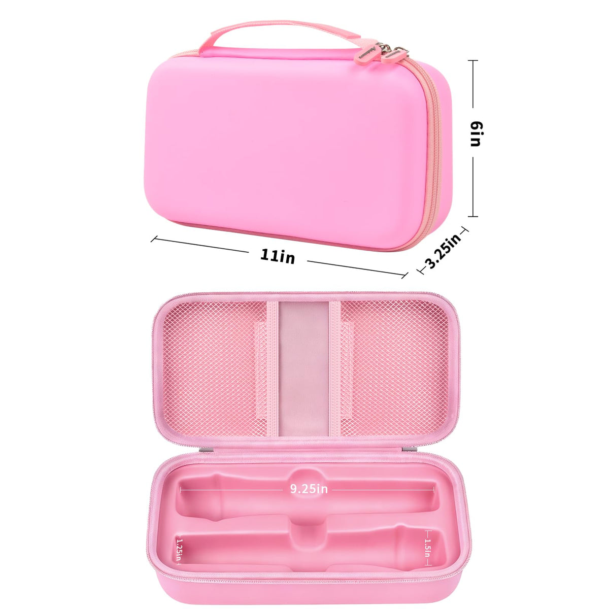 Pink for JBL wireless microphone case dimensions with dual storage layout