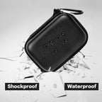 Black for Crucial SSD case demonstrating shockproof and water-resistant protection