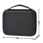 Black 42-slot jewelry organizer dimensions: 10 by 7.25 by 2.25 inches
