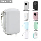 White label maker case shown with several compatible for Phomemo and for NIIMBOT mini printers