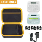 Open black and yellow for P-touch label maker case with mesh pocket; case only