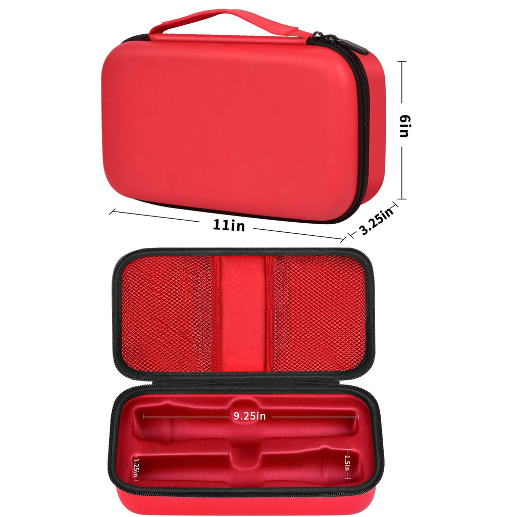 Red for JBL wireless microphone case dimensions with dual storage layout