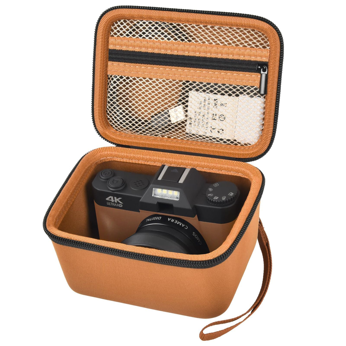 4K Vlogging Camera Travel Case | ALKOO – M / Brown – protective case product view