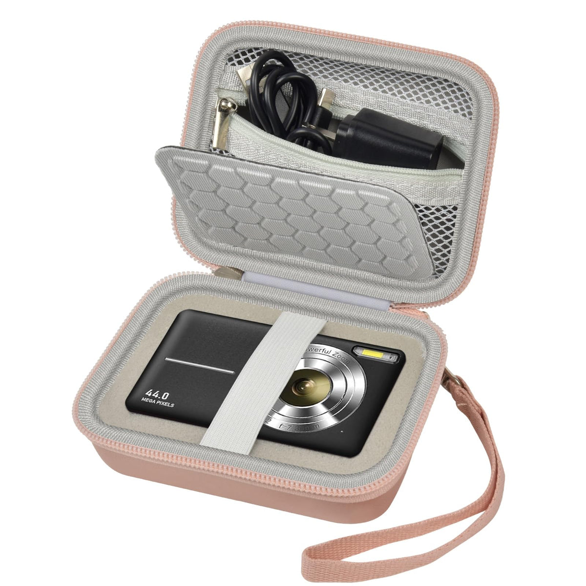 Camera Travel Case for Kodak, for Canon & for Sony – Rose Gold – protective case product view