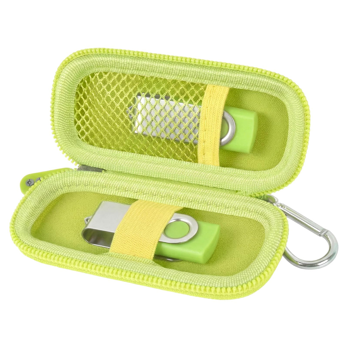 USB Flash Drive & SD Card Organizer | ALKOO – Green – protective case product view