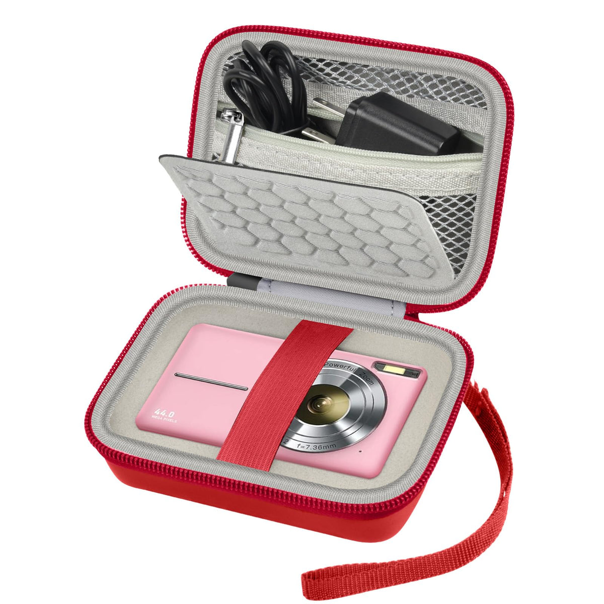 Camera Travel Case for Kodak, for Canon & for Sony – Red – protective case product view