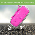 Pink for KardiaMobile case demonstrating flexible EVA impact and water-resistant protection