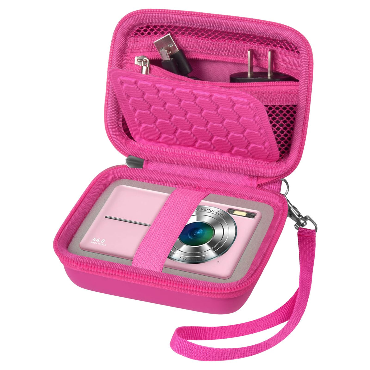 Camera Travel Case for Kodak, for Canon & for Sony – Rose Red – protective case product view