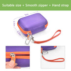 Purple and orange for JBL Go speaker case dimensions with smooth zipper and detachable hand strap
