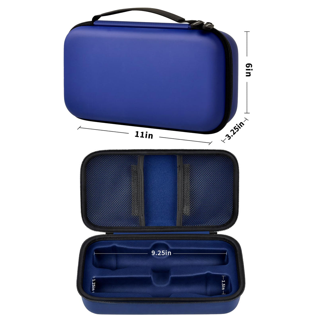Navy for JBL wireless microphone case dimensions with dual storage layout