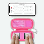 for KardiaMobile 6L device used inside the open pink travel case without removal