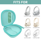 Open mint green headphone case shown with compatible for Sony and for JBL over-ear headphones
