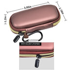 Rose gold for KardiaMobile travel case dimensions with carabiner and durable zipper