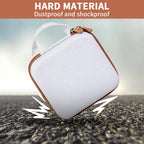 White and tan for NIIMBOT printer case demonstrating dustproof and shockproof hard-shell protection