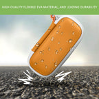 Orange for KardiaMobile case demonstrating flexible EVA impact and water-resistant protection