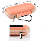 Peach for KardiaMobile travel case dimensions with carabiner and durable zipper