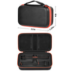 Black and orange for JBL wireless microphone case dimensions with dual storage layout