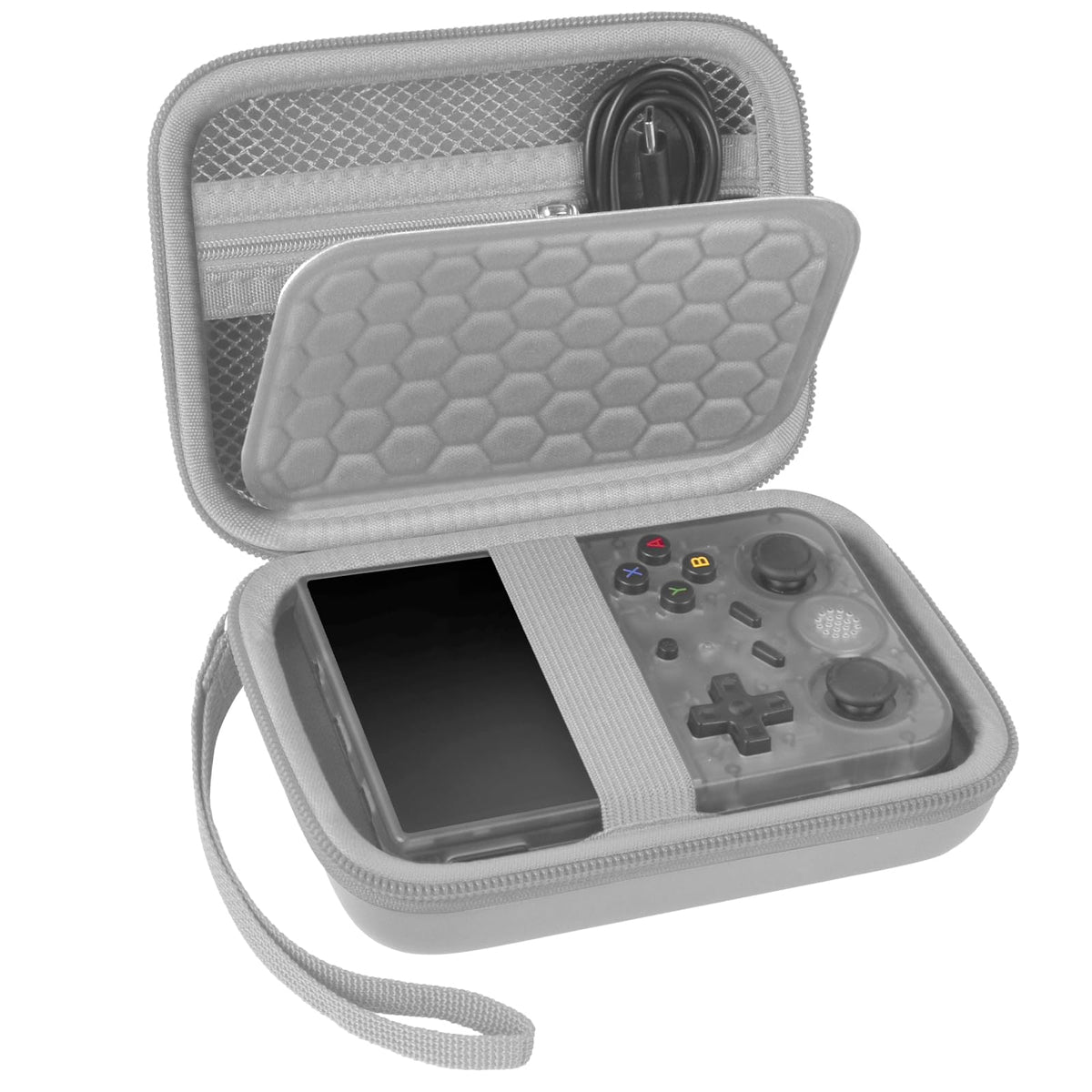 R36S & RG353V Handheld Console Case | ALKOO – Grey / Grey – protective case product view
