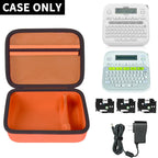 Open orange for P-touch label maker case with mesh pocket; case only