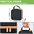 Black and tan for NIIMBOT label maker case dimensions with handle and dual zippers