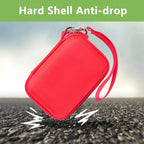 Red hard-shell for JBL Go speaker case demonstrating anti-drop protection