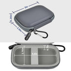 Gray for Samsung portable SSD case dimensions with divided interior and elastic retaining straps
