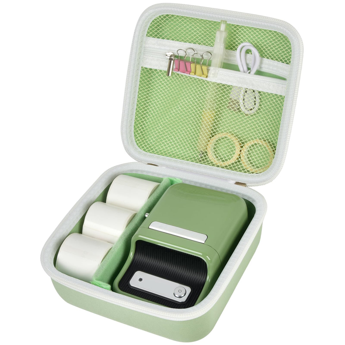 for NIIMBOT B21 Label Maker Travel Case | ALKOO – Mint – protective case product view