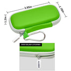 Green for KardiaMobile travel case dimensions with carabiner and durable zipper