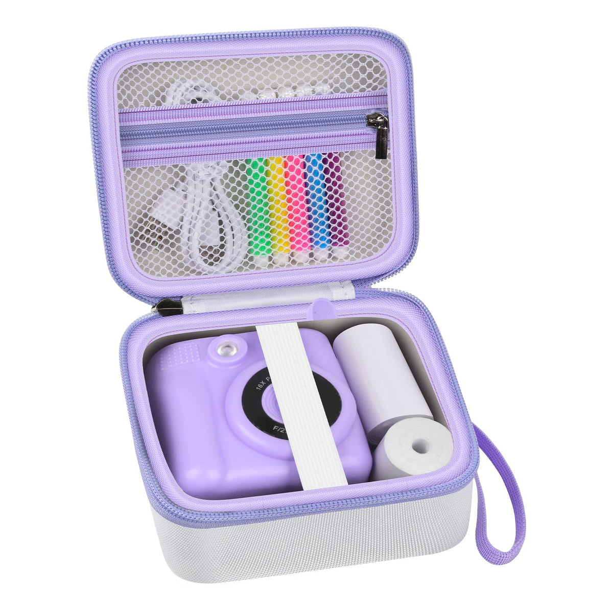 Kids Instant Print Camera Case | ALKOO – White – protective case product view