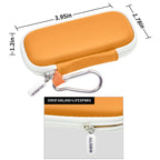 Orange for KardiaMobile travel case dimensions with carabiner and durable zipper