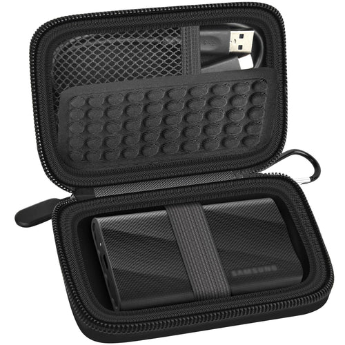 for Samsung T9 & T7 Portable SSD Case | ALKOO – Black – protective case product view