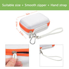 White and orange for JBL Go speaker case dimensions with smooth zipper and detachable hand strap