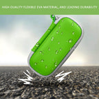 Green for KardiaMobile case demonstrating flexible EVA impact and water-resistant protection