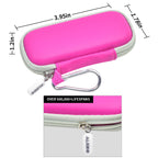 Pink for KardiaMobile travel case dimensions with carabiner and durable zipper