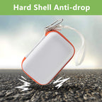 White and orange hard-shell for JBL Go speaker case demonstrating anti-drop protection