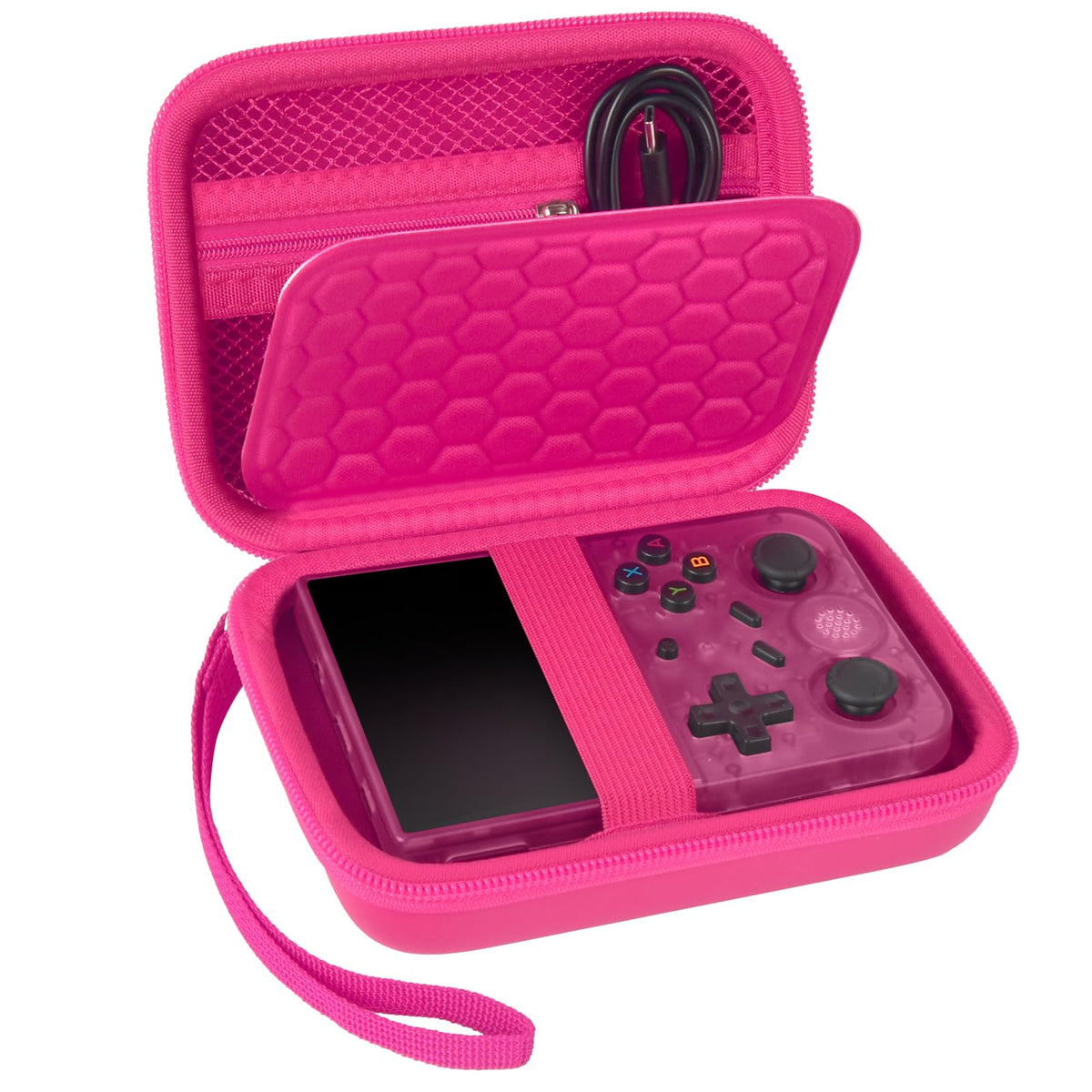 R36S & RG353V Handheld Console Case | ALKOO – Rose Red / Rose Red – protective case product view
