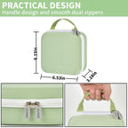 Light green for NIIMBOT label maker case dimensions with handle and dual zippers