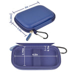 Blue for Samsung portable SSD case dimensions with divided interior and elastic retaining straps