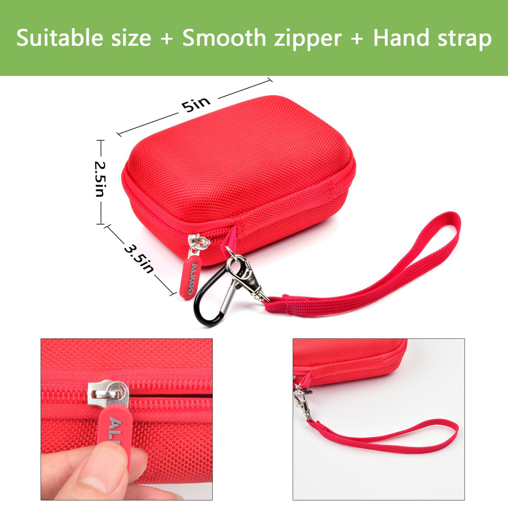 Red for JBL Go speaker case dimensions with smooth zipper and detachable hand strap