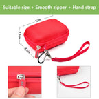 Red for JBL Go speaker case dimensions with smooth zipper and detachable hand strap