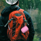 Pink portable SSD case dimensions with attached carabiner
