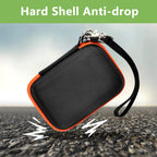 Black and orange hard-shell for JBL Go speaker case demonstrating anti-drop protection