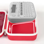 for P-touch label maker fitted inside the red and white carrying case