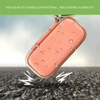Peach for KardiaMobile case demonstrating flexible EVA impact and water-resistant protection