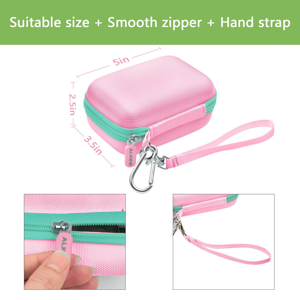 Pink and mint green for JBL Go speaker case dimensions with smooth zipper and detachable hand strap