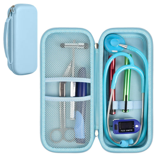 Stethoscope Case for Littmann, for MDF & for Omron | ALKOO – Light Blue – protective case product view